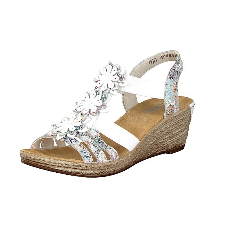 Sandalias Cunha Rieker 62461-91 Para Mulher - Branco